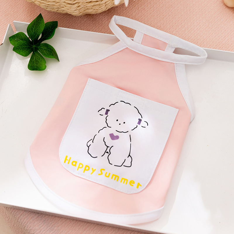Ropa de protección solar de malla fina de primavera y verano, ropa de perro de peluche bichon de tamaño pequeño y mediano, chaleco, ropa fresca, ropa para mascotas