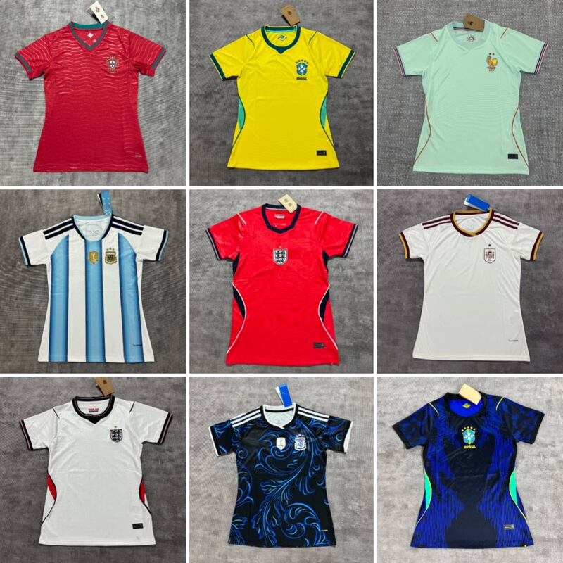 2627 World Cup Season Women's Football Uniforms Brazil Portugal Mexico Germany Italy Spain Jerseys