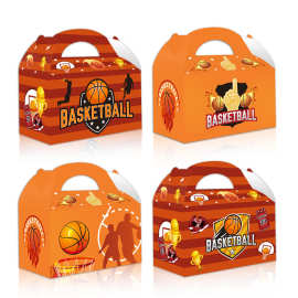 亚马逊篮球系列牛角纸盒 BASKETBALL 派对礼品糖果手提盒定制批发