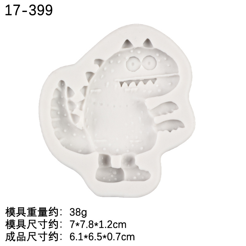 Dinosaurio forma fondant pastel decoración silicona molde DIY dinosaurio animal chocolate hornear epoxi arcilla molde