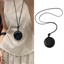 韩国欧尼同款挂脖卷尺项链网红时尚服装配饰高级感百搭毛衣链装饰