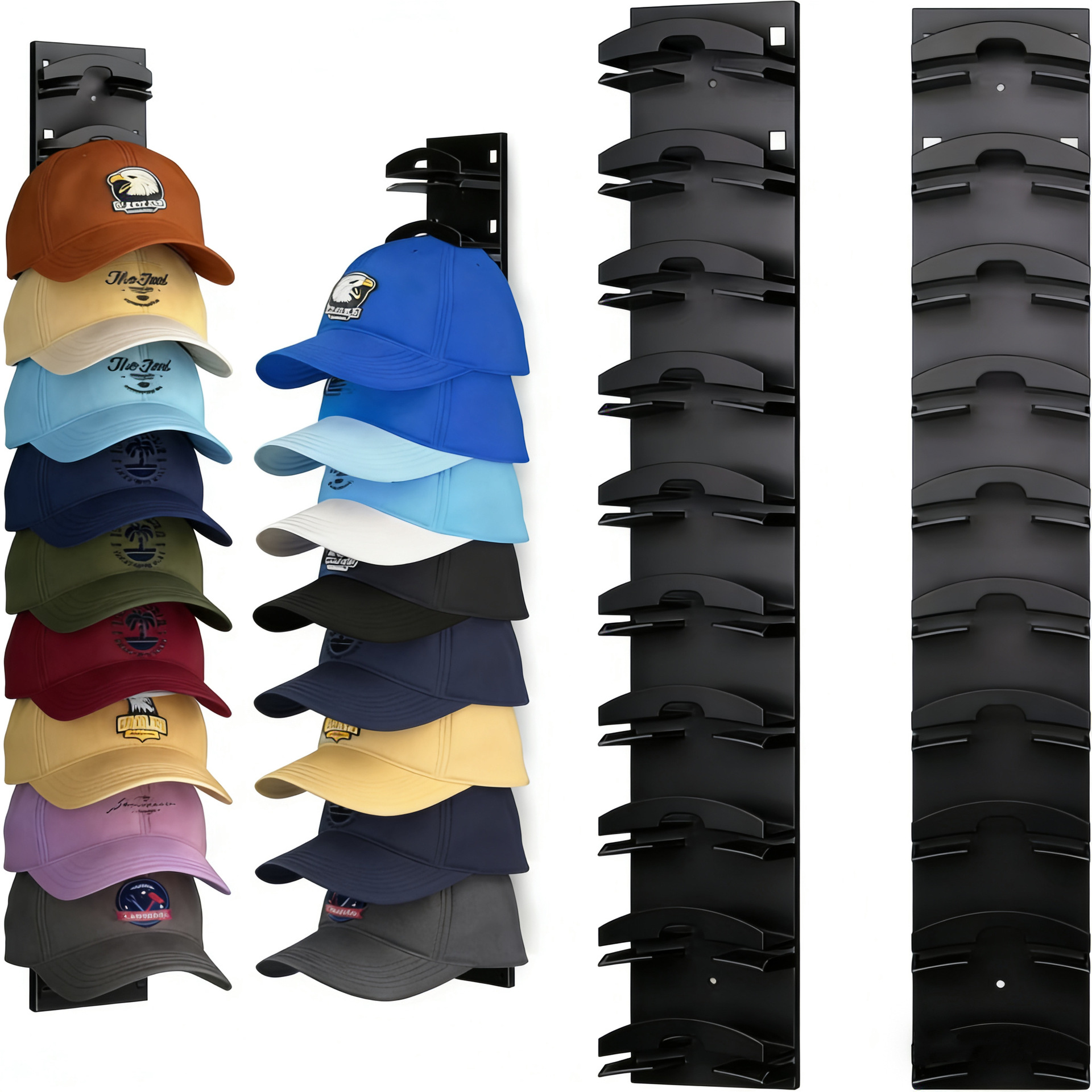 Baseball Cap Multi-Layer Wall-Mounted Storage Rack Hat Organizer for Baseball Caps Storage Solution