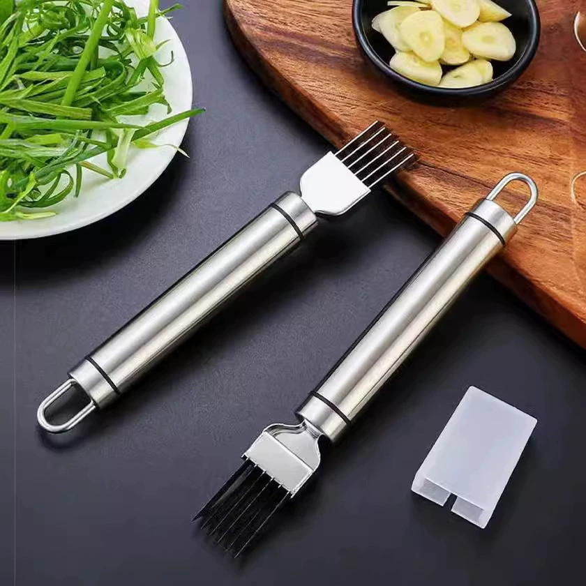 Многофункциональный инструмент для измельчения и нарезки кухонных продуктов из нержавеющей стали 304, бытовая овощерезка, ручная лукорезка, пищевой класс.