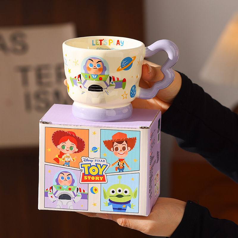 Toy Story copas de cerámica de alto valor para parejas de copas de agua caseras regalo de cumpleaños para chicas