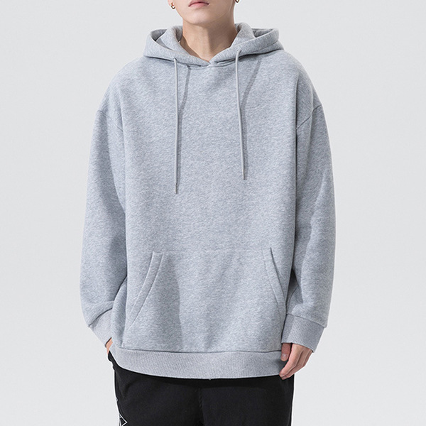 classic solid color velvet hoody
