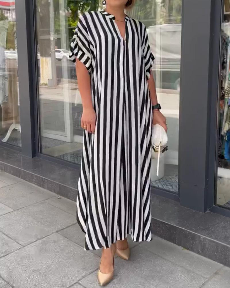 Women's Striped Maxi Dress worn