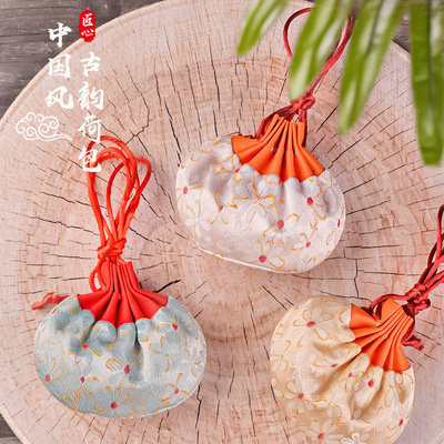 端午節香囊空袋漢服挂飾香包挂件空袋子古風宮廷包香袋印花荷包