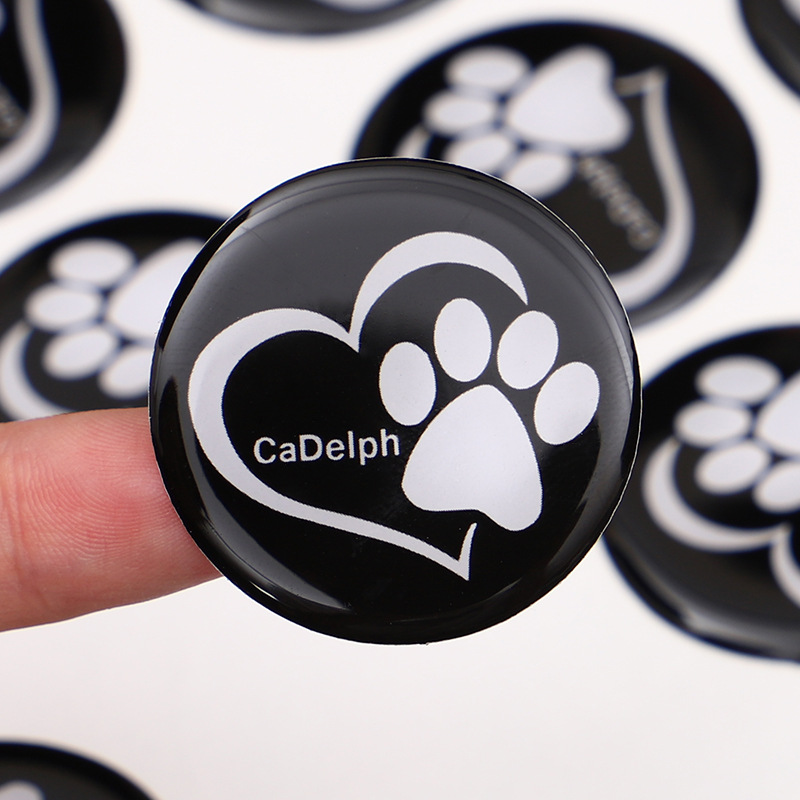 厂家pvc水晶滴塑 可印刷滴胶不干胶 加工滴胶logo贴纸标签