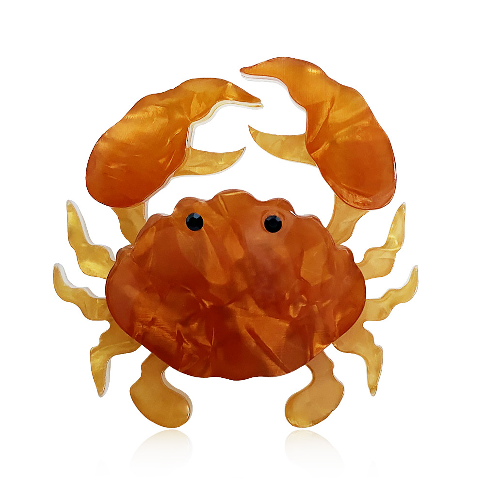 Acrylic Material Cute Pin Crab Arylic Stoving Varnish Unisex Brooches