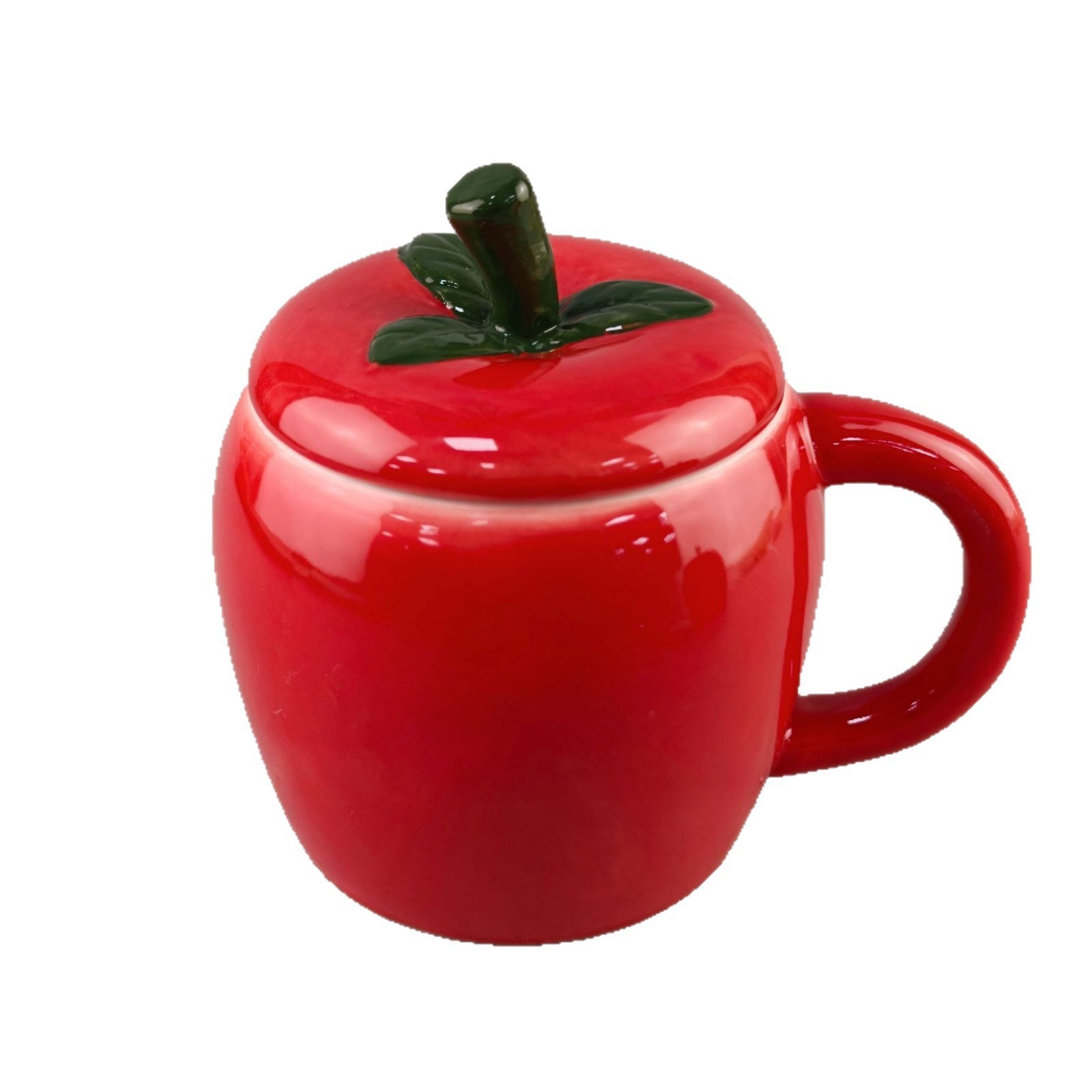 Inventario creativo de frutas pequeñas tomates en forma de tazas de cerámica encantadoras artesanías de cerámica regalo de mano tazas de agua