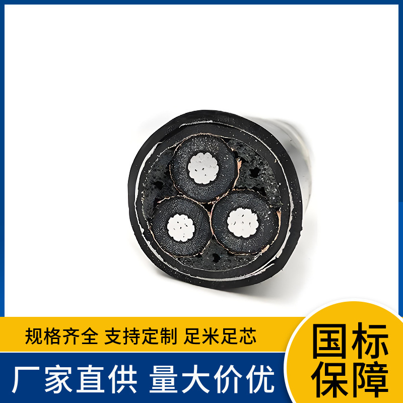 厂供YJLV62 6/10KV 8.7/15KV非磁性钢带镀锡钢带铠装中高压铝电缆