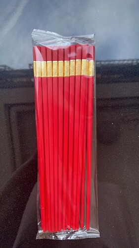 Antibacterial Material Alloy Chopsticks Household Wedding Lucky Chopsticks Hotel Household Festive Non-Slip Disinfection Red Chopsticks