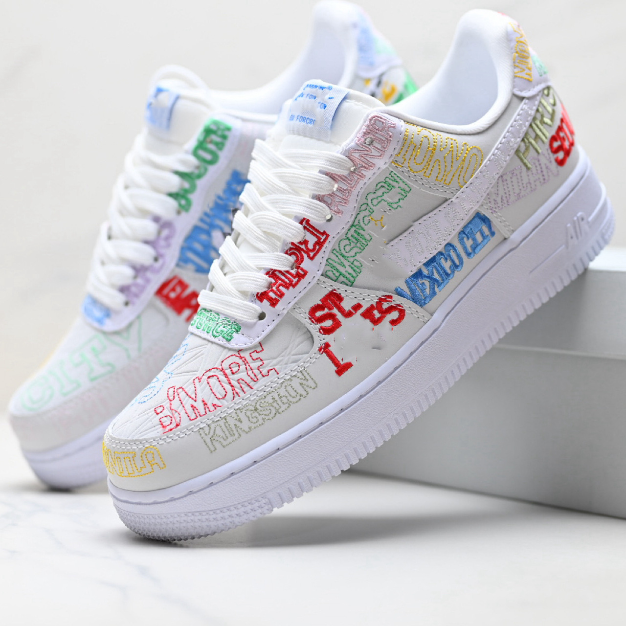 Cross-border AF1 año del caballo de la fuerza aérea zapatos de skate TS muzzle velcro moda zapatos casuales de altura de suela gruesa zapatos de pareja de moda