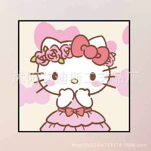 DIY заполнение детской цифровой масляной живопись красивый стиль оформление Sanrio ручной заполнение цвет терапия картина производитель оптом