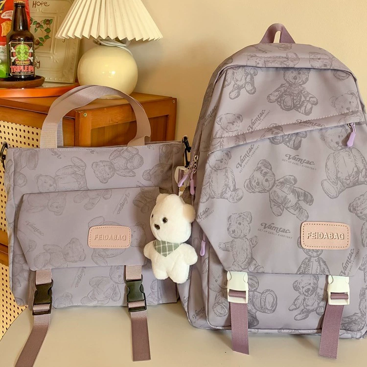 Школьные рюкзаки для женщин 2024, новая модель, вместительные рюкзаки для учащихся начальной и средней школы, повседневные рюкзаки, сумки для занятий, оптом