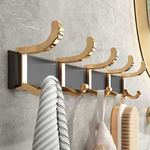 Black Gold Flagship Phoenix Tail Hook Clothes Hook-Black Gold Series (Dual Use for Punching without Punching) vvvv