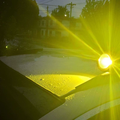 Same Model Car and Truck Super Fog lamp - 4inch-high-brightness-super-concentrated-round-small-sun-yellow-light-wear-spotlight