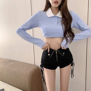 Drawstring Shorts Women's Summer Thin Casual plus size Pear Shape High Waist Slimming Design Hot Pants