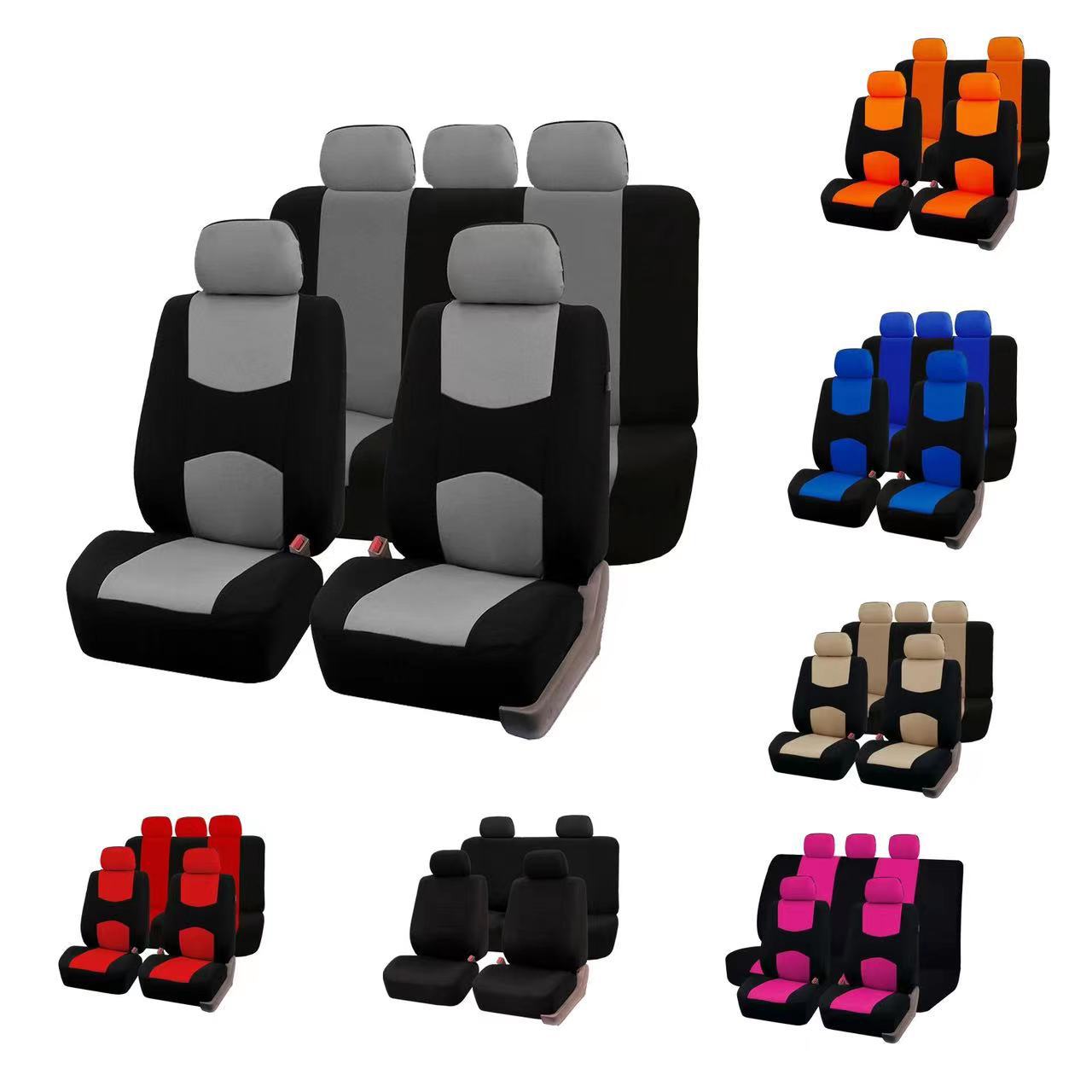 Comercio exterior transfronterizo asiento de automóvil cojín de tela de poliéster cuatro estaciones cojín de asiento universal cojín de asiento 4 piezas 9 piezas