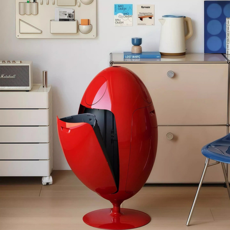 Dinosaur Egg Trash Can for Living Room and Bedroom, High-End, High-Looking, Rotating, Environmentally Friendly, Classified Egg-Shaped Storage Bucket, Floor-Standing Ornaments Dinosaur Egg Trash Can for Living Room and Bedroom, High-End, High-Looking, Rotating, Environmentally Friendly, Classified Egg-Shaped Storage Bucket, Floor-Standing Ornaments