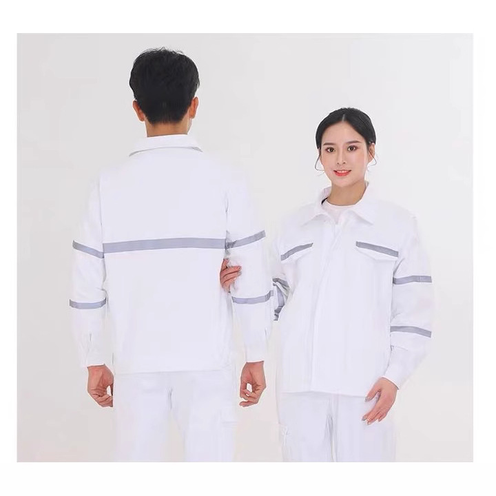 綿100%の厚手作業服、複数の反射ストリップ付きメンズスーツ、春と秋の溶接工、船員、工場作業員向けの労働保護作業服|undefined
