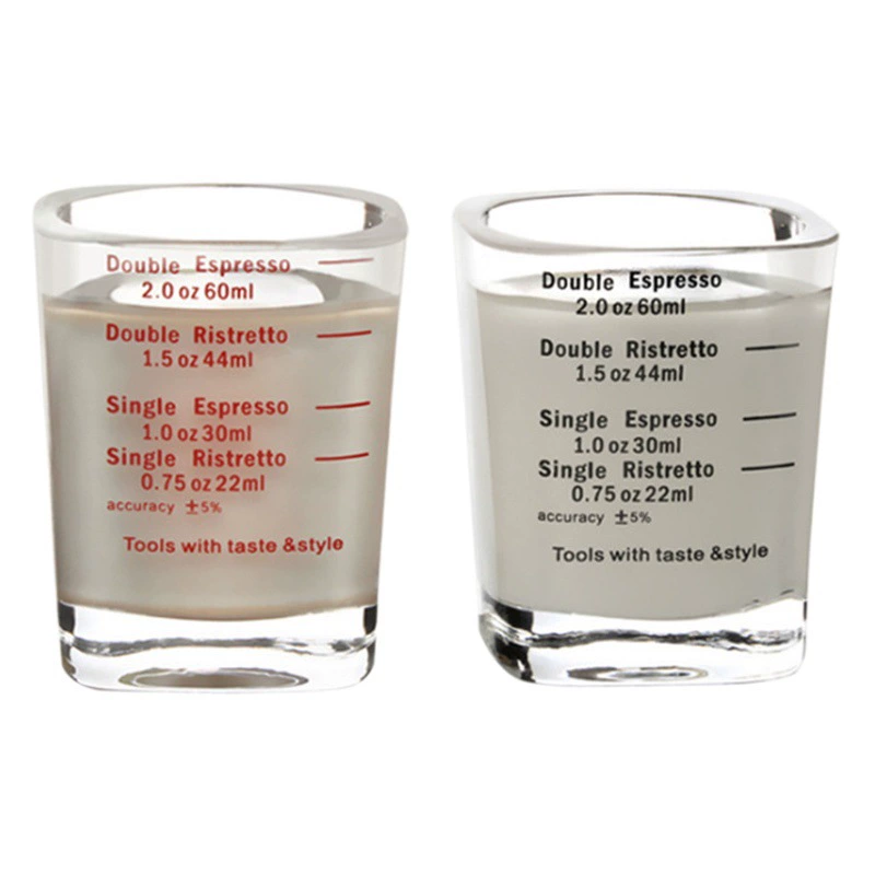 Простой со шкалой измерения прозрачная стеклянная чашка для весов маленькая квадратная выпечка мерная чашка унция чашка в наличии оптом