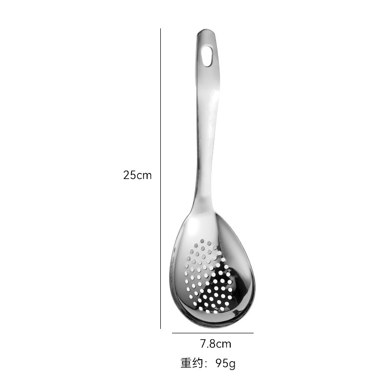304ステンレス共通スプーン厚いバイキング分菜大さじ漏れスプーン食堂ホテル専用分菜スプーン|undefined
