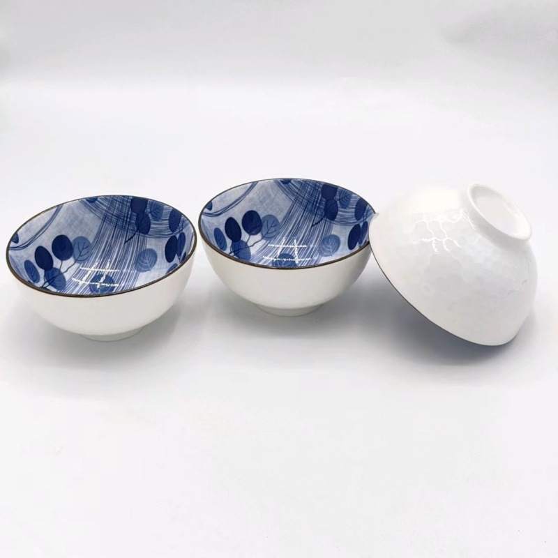 Tacos de cerámica de estilo japonés, cuenco de arroz retrógrado, cuenco de desayuno, postre, cuenco de arroz, cubiertos de color esmaltados