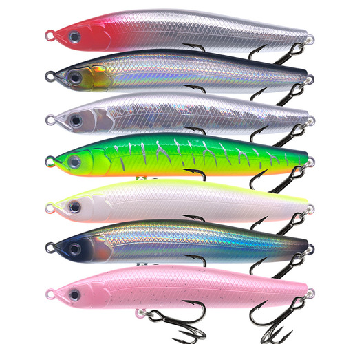 Long-distance throwing submersible pencil magnetic steel ball center of gravity transfer system for fishing tilted-mouthed catfish and bass fake bait Luya bait