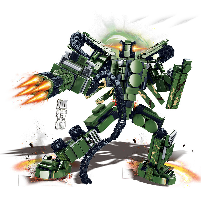 T80 主力戦車メカロボット子供の教育ビルディングおもちゃビルディングブロックガトリング少年の誕生日プレゼント|undefined
