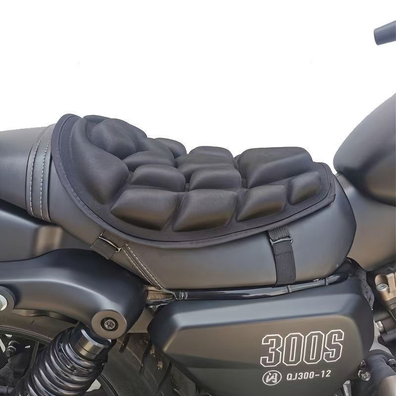 Electric vehicle horn-shaped seat cushion, electric motorcycle 3D shock-absorbing seat cover, heat-insulating and sun-proof, suitable for all seasons and long-distance riding