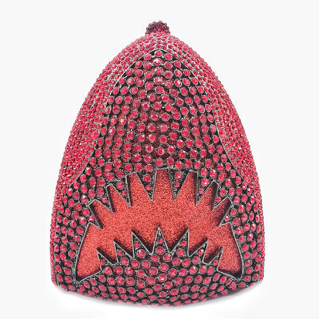 * Nuevo tiburón transfronterizo bolso de cena de diamantes bolso de mano de animales marinos bolso de mano de banquete europeo y americano bolso de mujer de diamantes