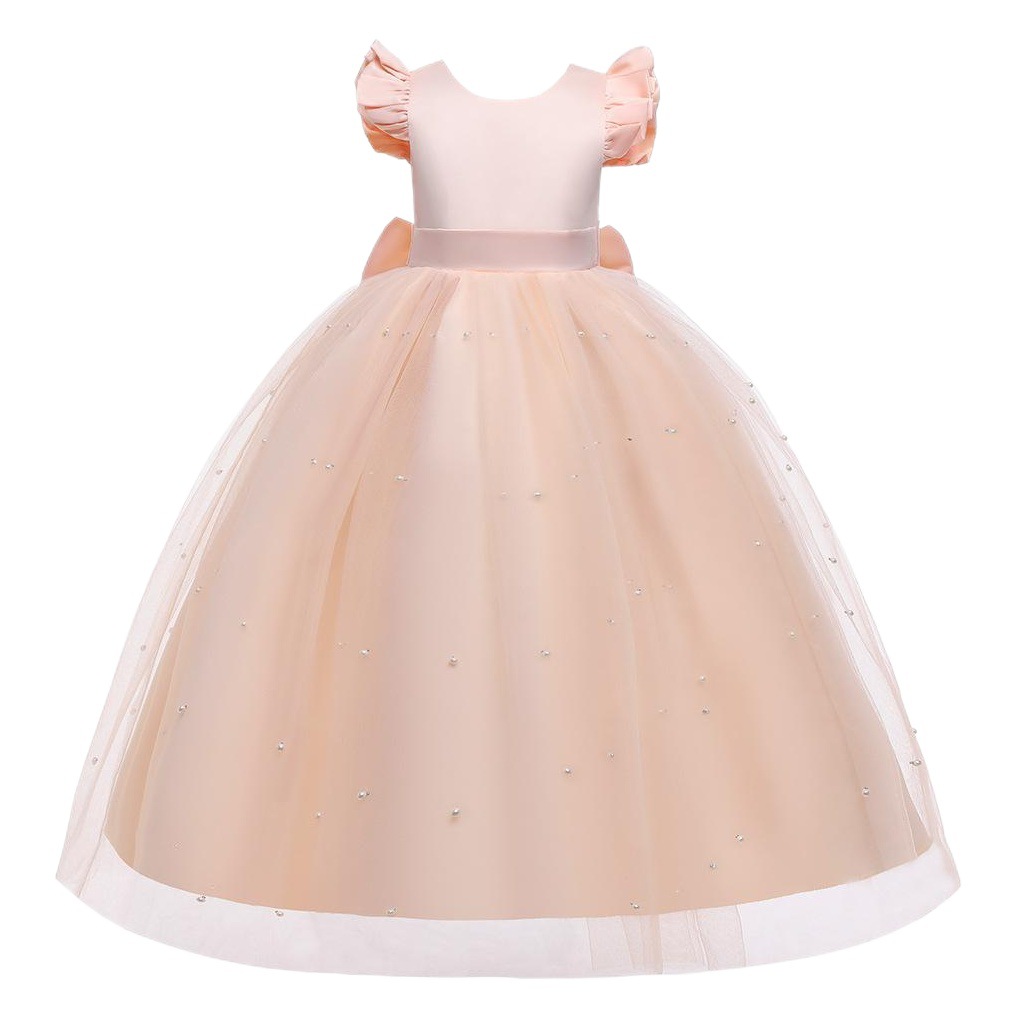 Traje de piano de comercio exterior europeo y americano pettiskirt medio y grandes niños vestido princesa vestido arco niña vestido