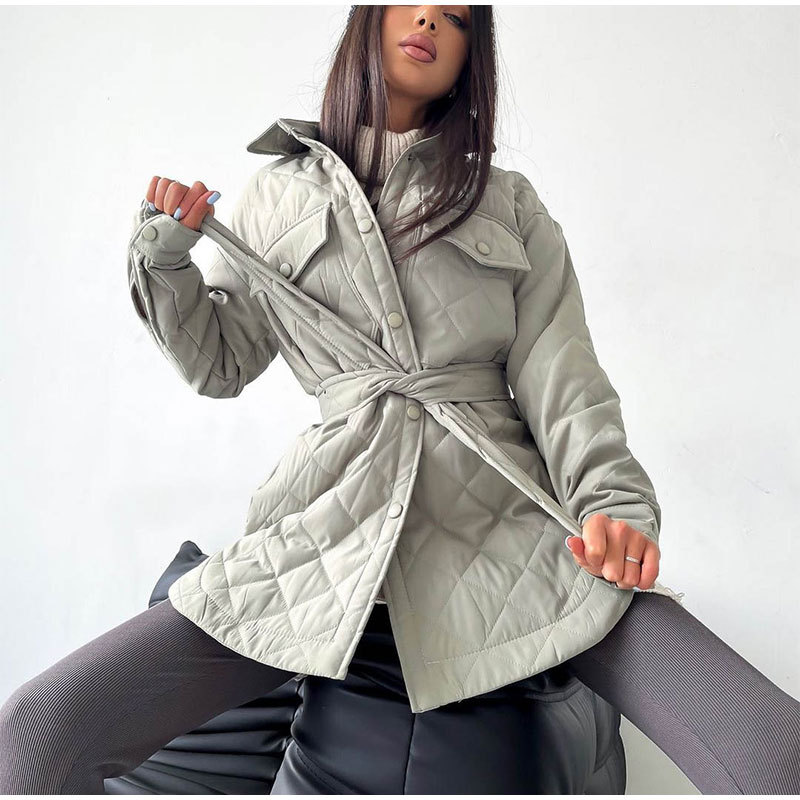 Nuevo otoño 2023 y el invierno versátil engrosada abrigo de algodón acolchado para mujeres europeas y americanas image 5