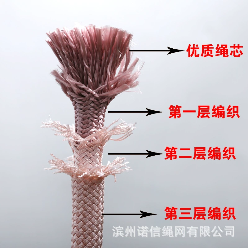 Нейлоновый страховочный трос для высотных работ, плетеный трос для очистки наружных стен, износостойкий двухслойный трос для спасения, трос для альпинизма и скалолазания