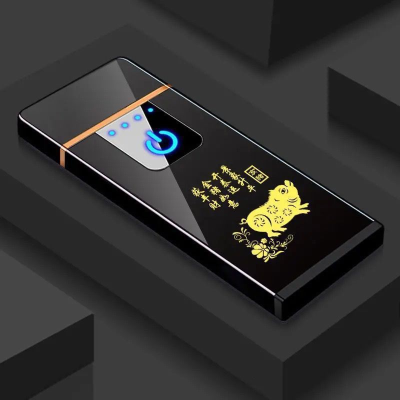 网红火机男士新款大功率充电黑科技翻盖打火机高品质防风点烟器小|undefined