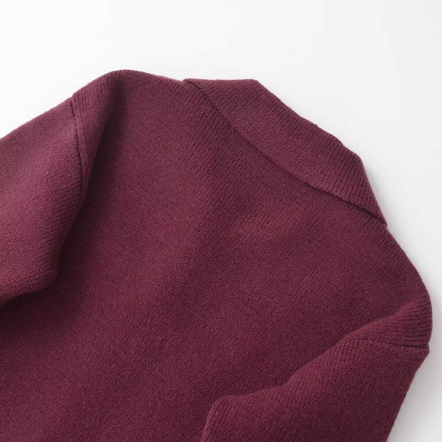 Frauen Herbst Winter Neue Mode Vielseitig Kragen Einfarbig Strick Mantel_voghion.com