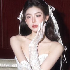 レトロなレースのリボンリボン小さなベールヘアアクセサリーフレンチブライダルスタイルと雰囲気のあるアクセサリーオリジナルベール