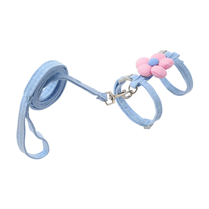 Cuerda de tracción para gatos con flores Juego de cuerda de tracción para mascotas en forma de I Cuerda de tracción para perros pequeños Cuerda de paseador para gatos