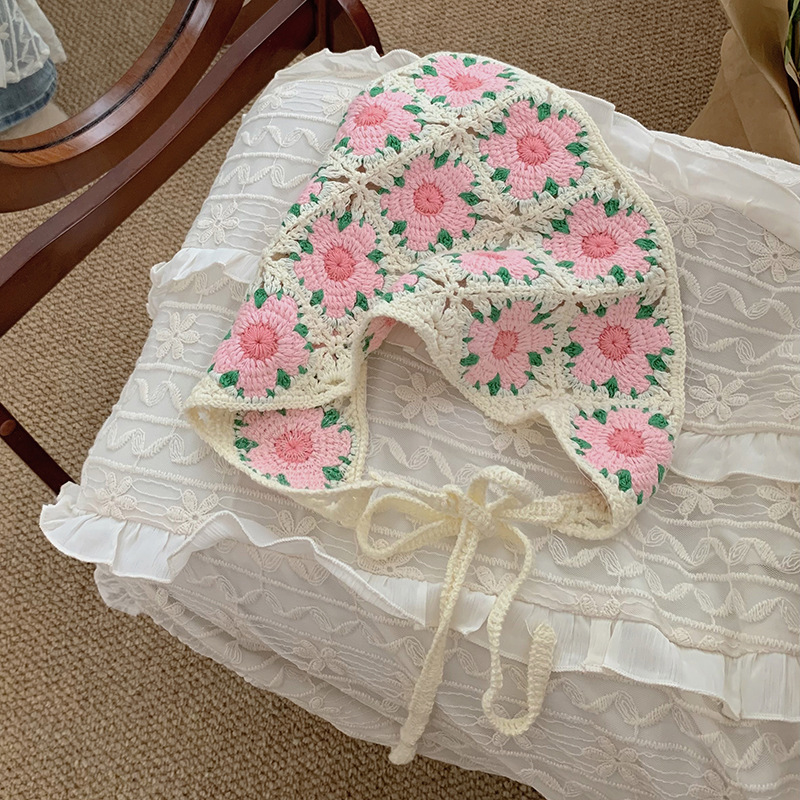 Dulce ins toallas triangulares francesas vino retro rojo cóncavo forma de toallas triangulares japonesas hechas a mano toallas de gancho