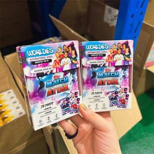 正版授权2025-2026 Topps 欧冠 Match Attax迷你铁盒紫色款收藏卡-阿里巴巴