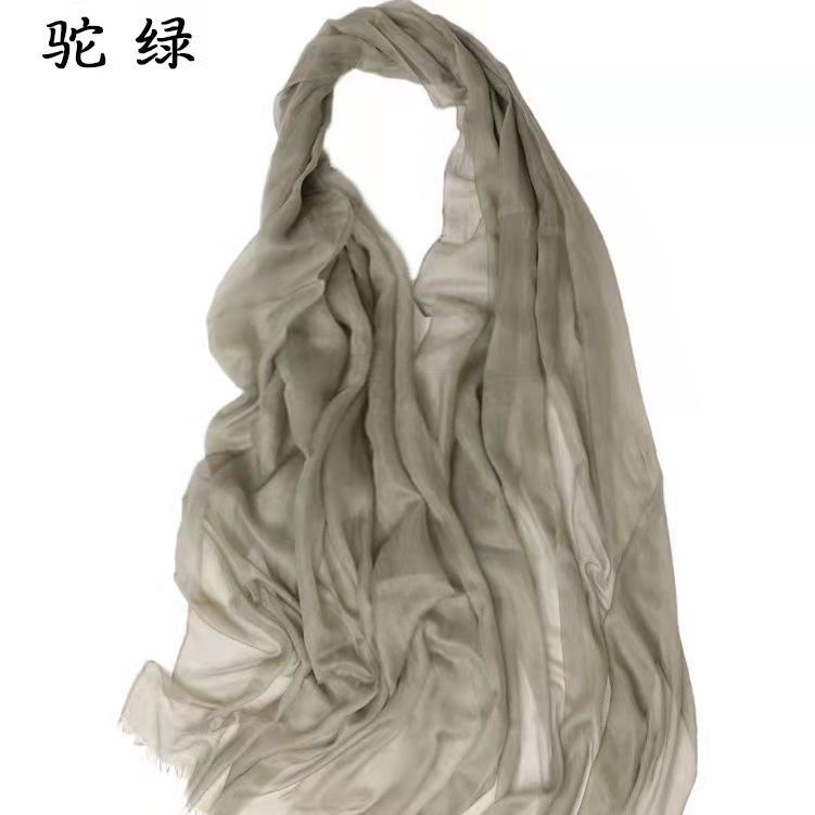 Fábrica de Mongolia Interior nuevo estilo liso 400 anillo ligero bufanda de terciopelo otoño e invierno cuatro estaciones damas cálido chal grande