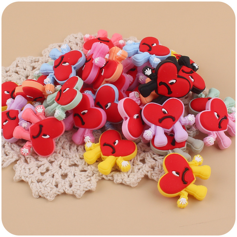 Nuevos suministros para bebés de dibujos animados Mal Conejo cuentas silicona creativo DIY cadena chupete juguete pulsera mordedor Accesorios