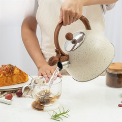 Color point white horn whistle kettle 2.5L Amazon sound kettle wholesale hotel kitchen exquisite boiling kettle