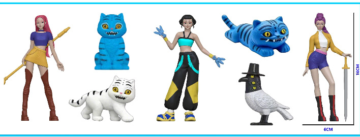 Caza de brujas transfronterizas 6 series de bolsas ciegas hechas a mano desmontaje Le muñeca modelo de muñeca decoración de escritorio llavero