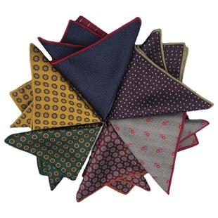 Pocket towel men's Jacquard handkerchief yarn-dyed fabric fashion floral pattern pocket towel suit pocket towel