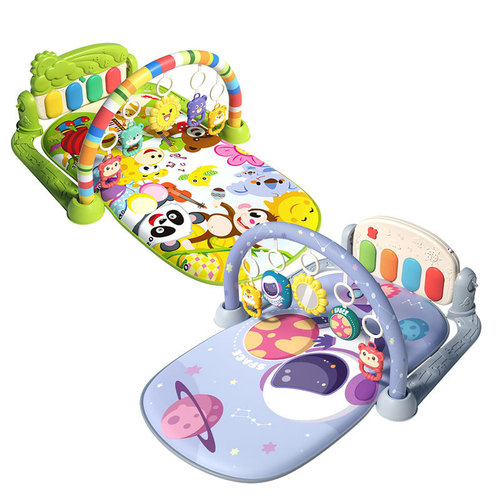 Baby fitness stand music pedal toy 0-36 months newborn baby piano game mat cross-border hot sale