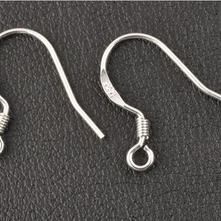 DIY Handmade Pure Tremella Hook S925 Silver Jewelry Silver Hook Hook Earrings Accessories Free Shipping