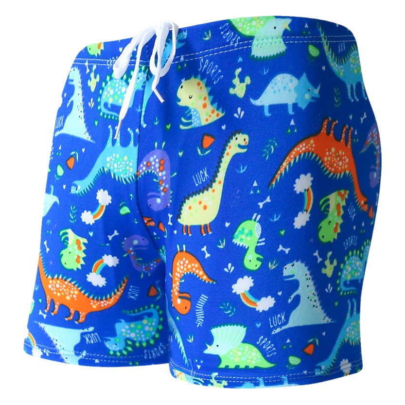 Pantalones Cortos de Natación Bóxer Infantil para Niño, de Poliéster, Con Cordón y Estampado, para Playa y Natación image 1