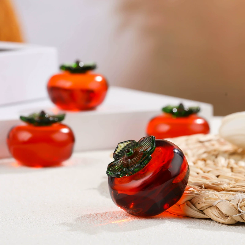 Кристальная финиковая пастила persimmon persimmon Рuyi маленькие украшения для дома и гостиной рождественское кристальное украшение стеклянный маленький финик оптом